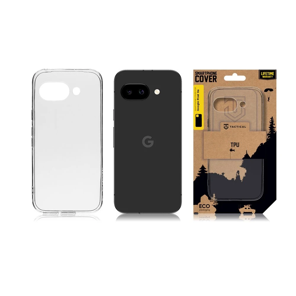 Tactical TPU dėklas skirtas Google Pixel 9a skaidrus