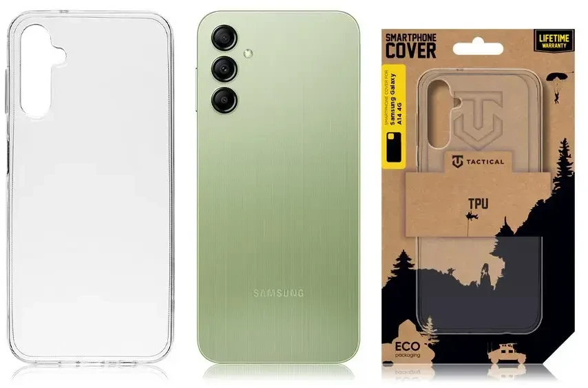 Tactical TPU dėklas skirtas Samsung Galaxy A14 4G/5G skaidrus