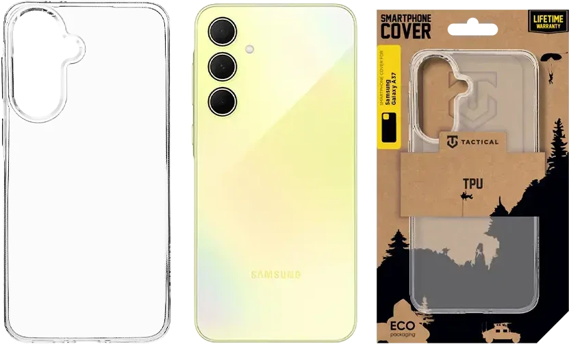 Tactical TPU dėklas skirtas Samsung Galaxy A37 skaidrus