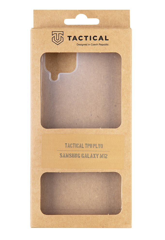 Tactical TPU Plyo dėklas, skirtas Samsung Galaxy M12, skaidrus