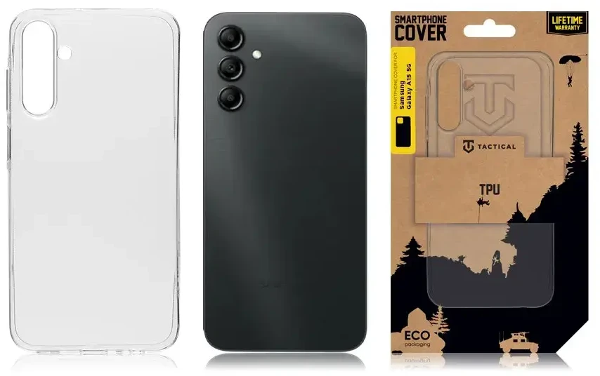Dėklas Tactical TPU dangtelis, skirtas Samsung Galaxy A15 5G Skaidrus