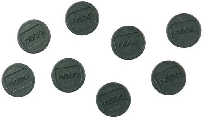 Magnetai NOBO, 20 mm, 8 vnt., juoda sp.