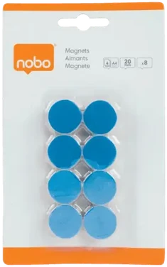 Esselte Magnetai Nobo, 20 mm, 8 vnt., mėlyna sp.