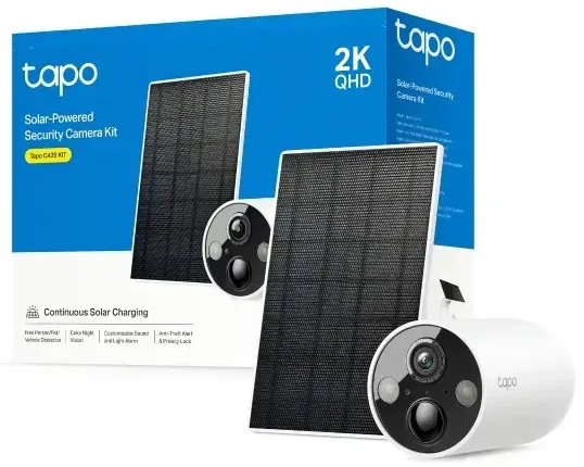 TP-Link Tapo saulės energija varomų apsaugos kamerų rinkinys 1 × C425, 1 × A201