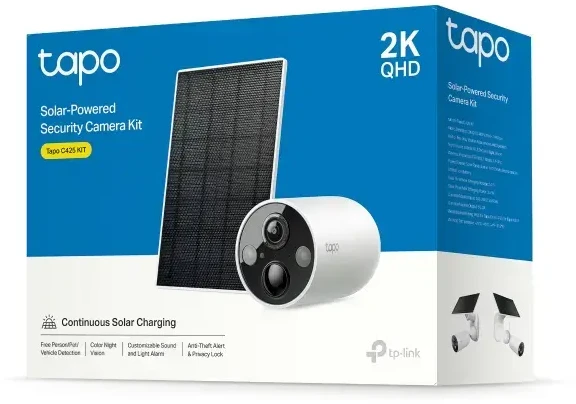 TP-Link Tapo saulės energija varomų apsaugos kamerų rinkinys 1 × C425, 1 × A201
