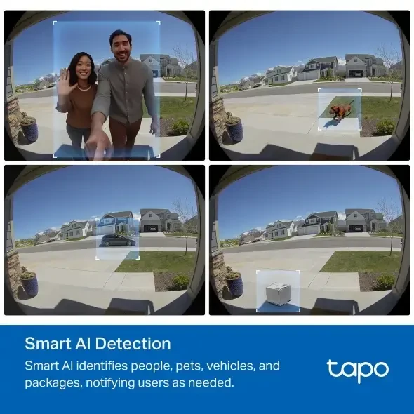 TP-LINK | Video Doorbell Camera | Tapo D235 | 5 MP | 1.18mm/F1.8 | IP66 | H.264 | Micro SD, Max. 512