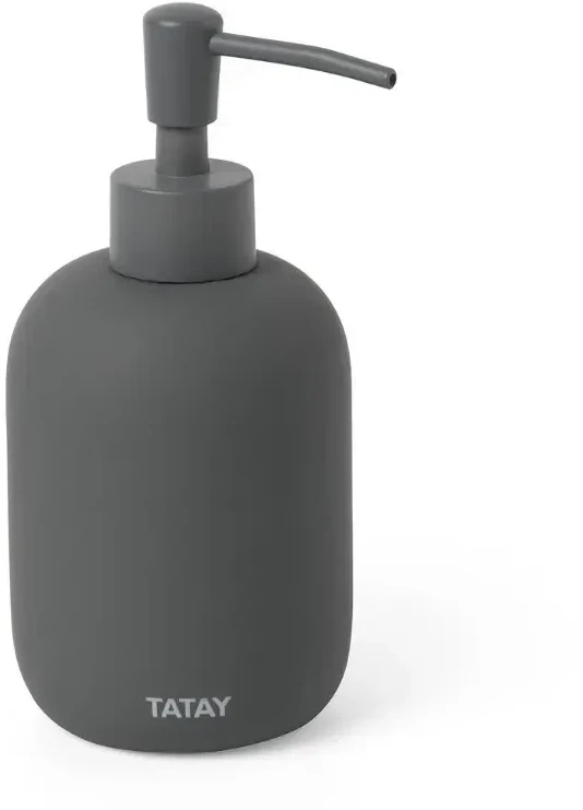 Tatay Container for liquid soap Soft ceramic, anthracite pilkas