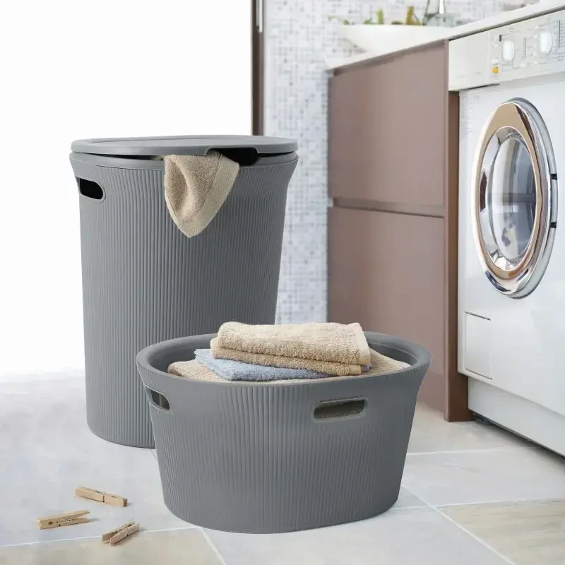 Tatay Laundry box Baobab 40L pilkas