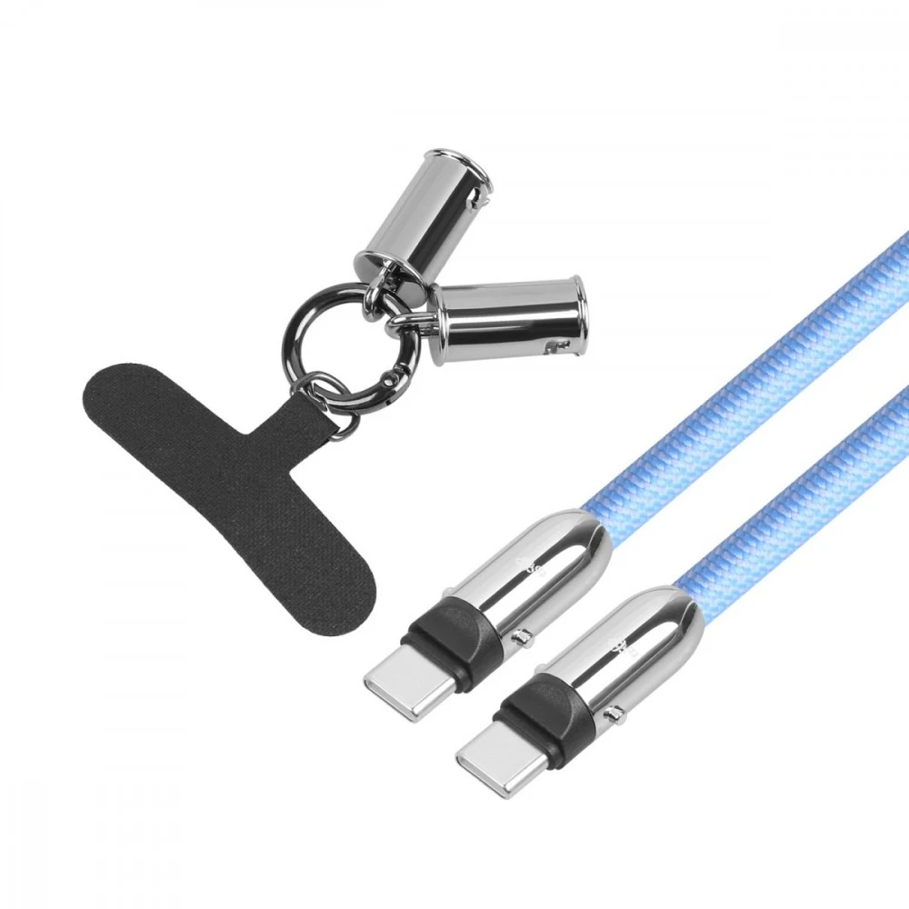TB 2in1 USB C laidas, raištelis, 1m, mėlynas