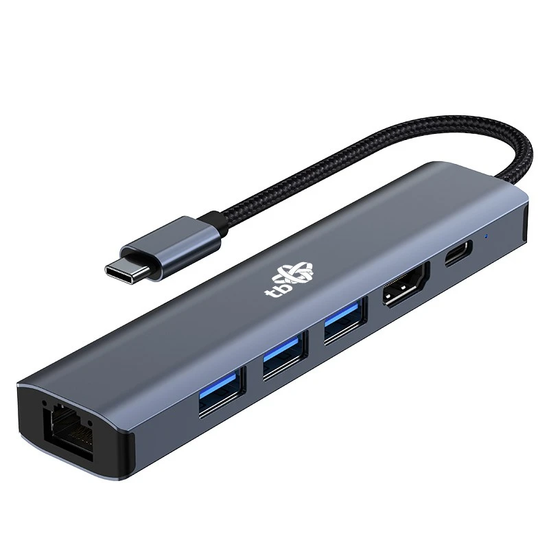 TB USB-C adapteris 6 viename su laidu