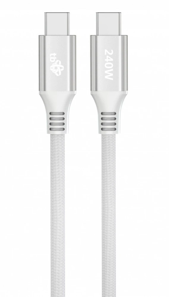 TB Kabelis USB C - USB C 1m 240W balta