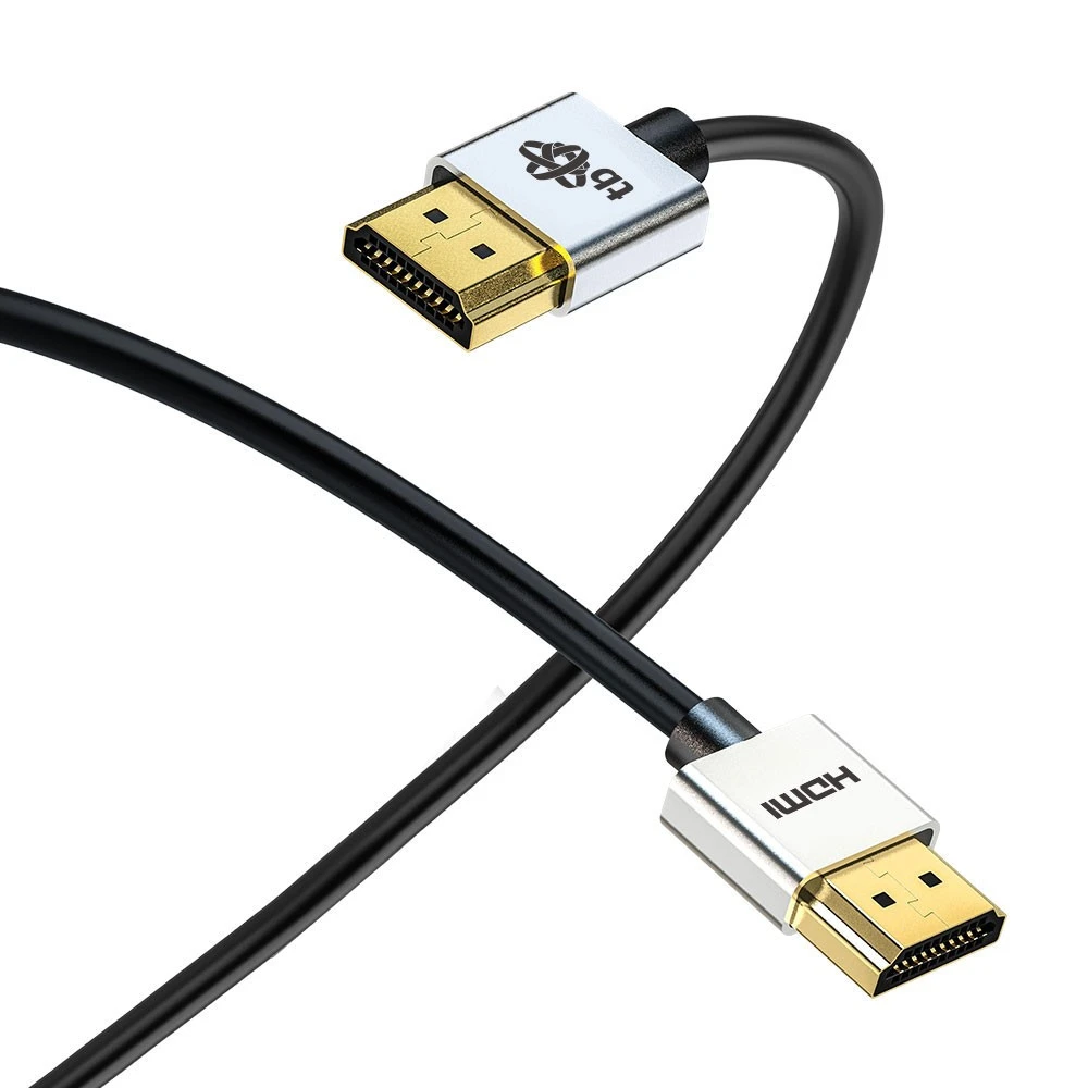 HDMI laidas su metaliniais antgaliais