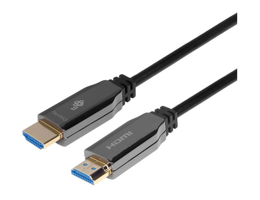 TB hibridinis HDMI laidas su blizgiais jungčių korpusais