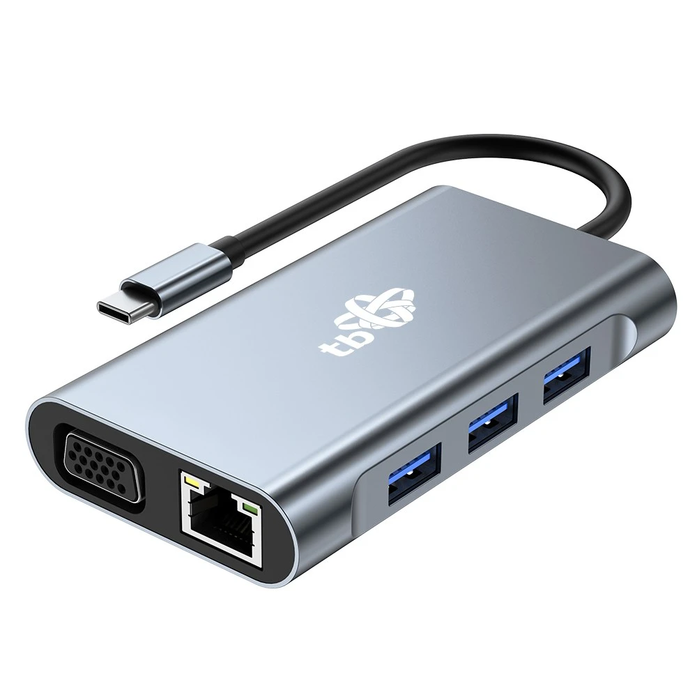 TB 8-in-1 USB-C adapteris su papildomomis jungtimis