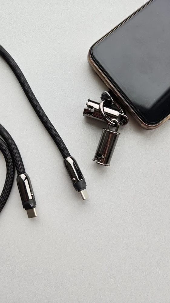 TB 2in1 USB C laidas, raištelis, 1,2 m, juodas