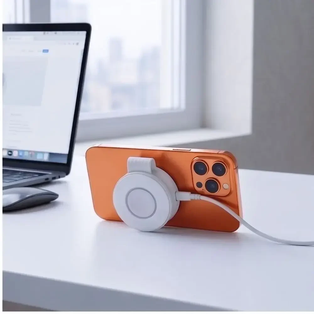 Tech-Protect A55 2IN1 MAGNETINIS MagSafe BELAIDIS ĮKROVIKLIS 25W QI2.2 Baltas