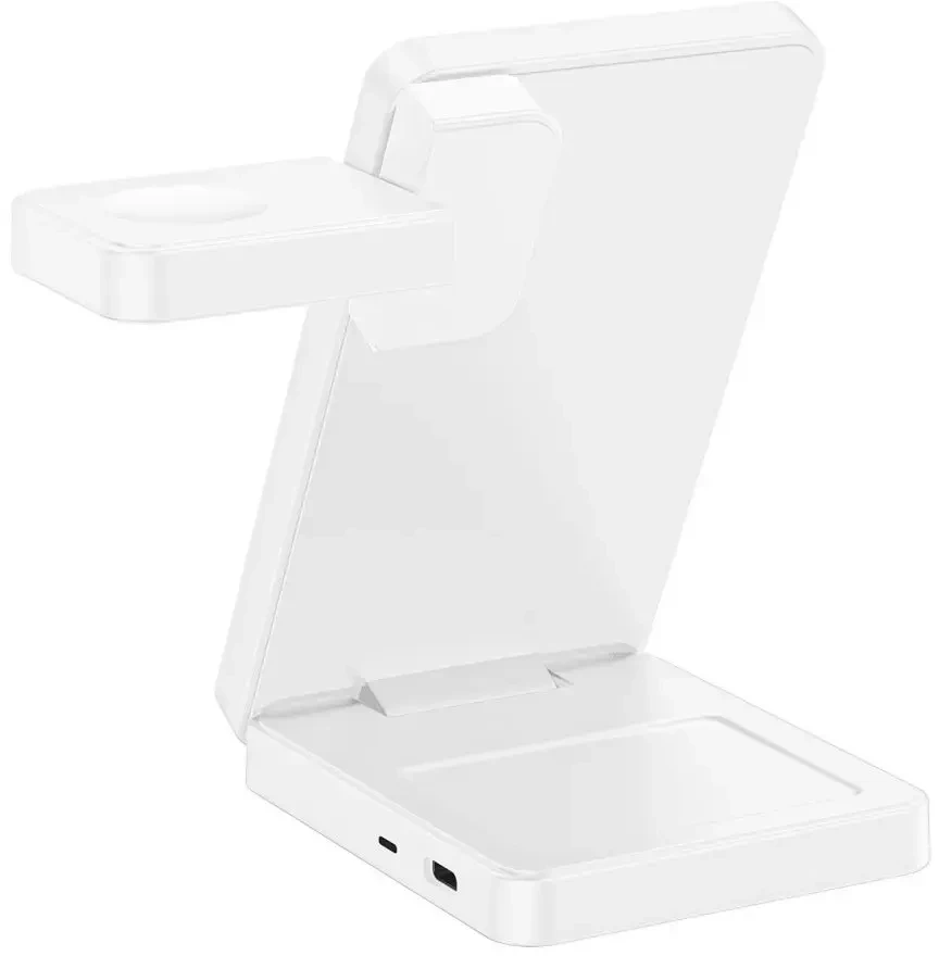 Tech-Protect A56 3IN1 MAGNETINIS MagSafe BELAIDIS ĮKROVIKLIS 25W QI2.2 Baltas