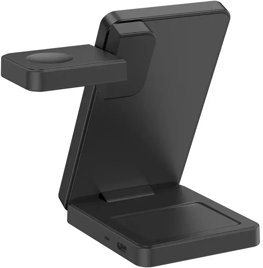 TECH-PROTECT A56 3IN1 MAGNETINIS MagSafe BELAIDIS ĮKROVIKLIS 25W QI2.2 Juodas