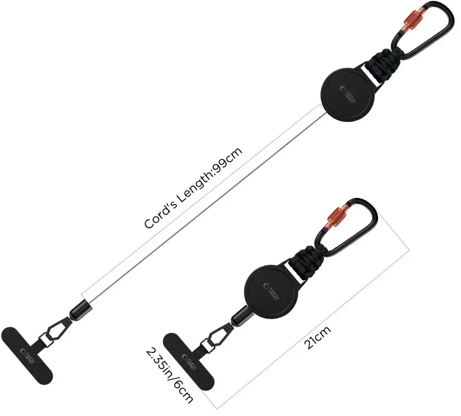 TECH-PROTECT ATH04 URBANLOOP ANTI-THEFT HOLDER Juodas/Oranžinis