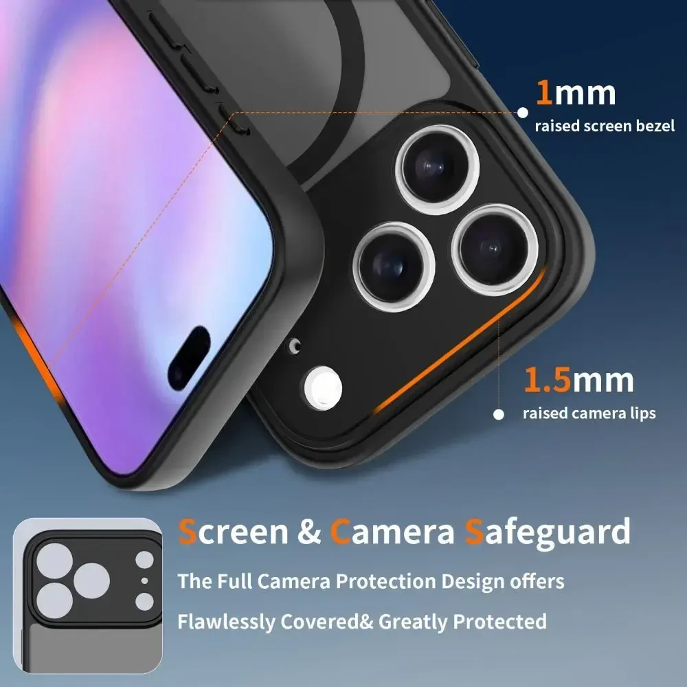 „Tech-Protect BasicMag MagSafe“ dėklas, skirtas „iPhone 17 Pro Max“ – oranžinis