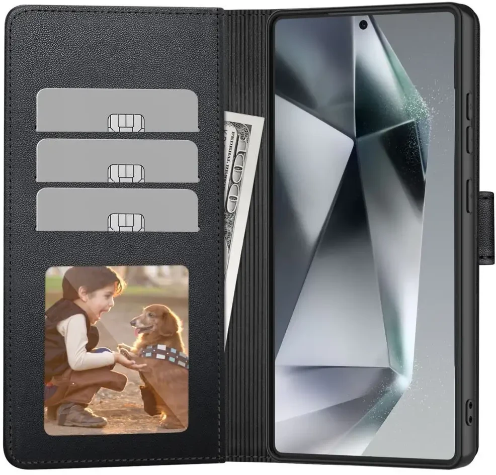 Dėklas „Tech-Protect“ piniginė „Samsung Galaxy S26+ Plus“, juoda