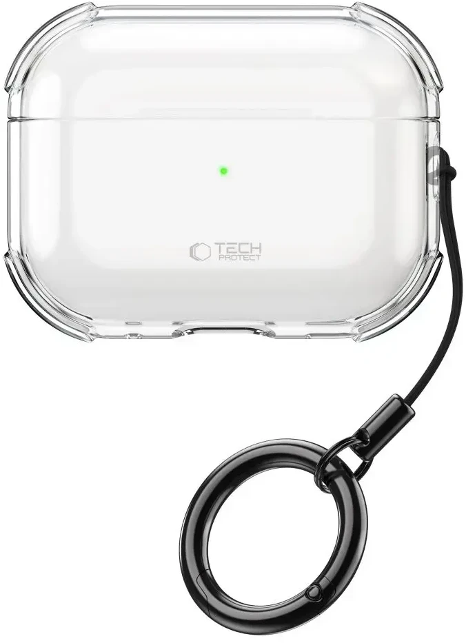„Tech-Protect“ atšokantis dėklas, skirtas „AirPods Pro 3“ ausinėms – skaidrus