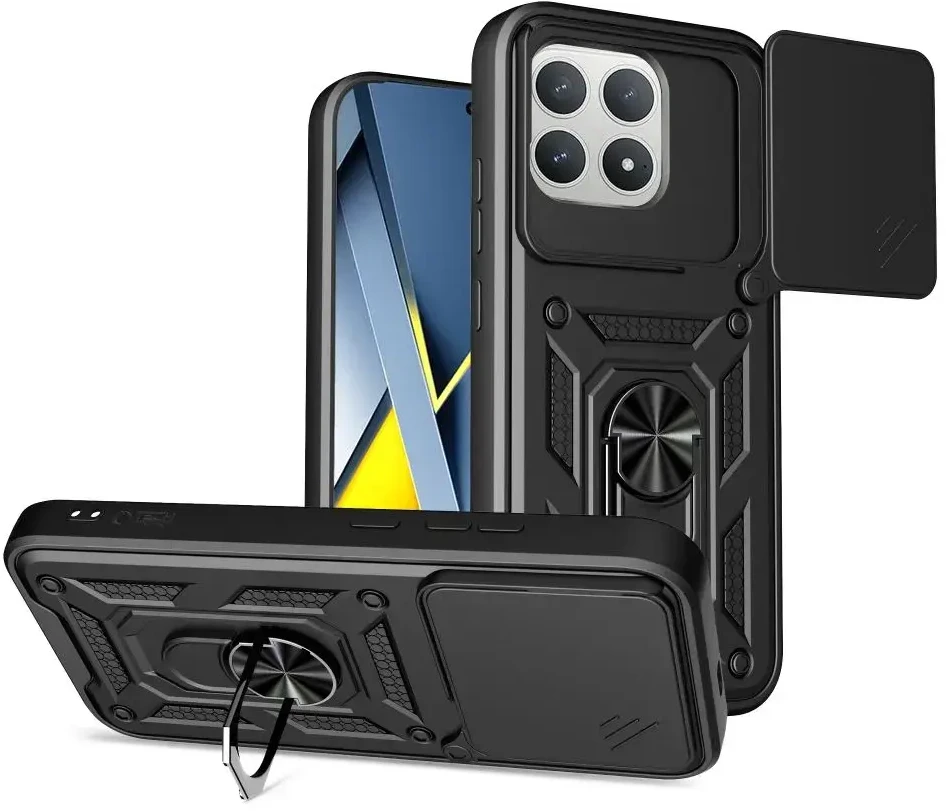 Tech-Protect CamShield Pro dėklas telefonui Xiaomi Poco F8 Pro juodos spalvos