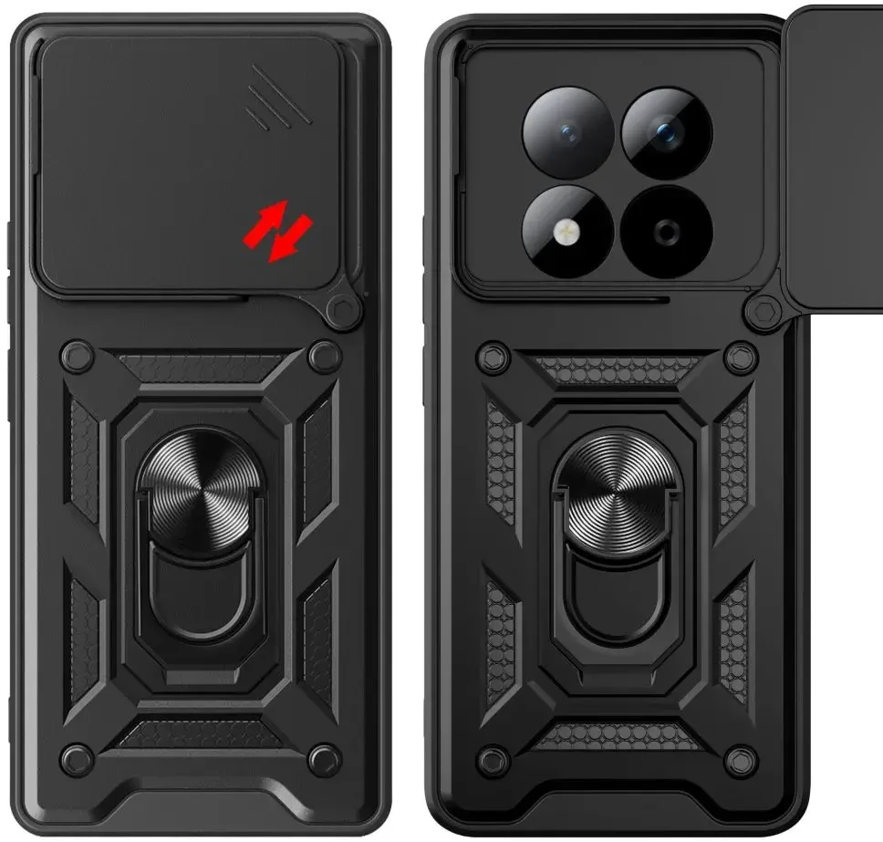 Dėklas Tech-Protect CamShield Pro Xiaomi Redmi Note 15 Pro 5G matinės juodos spalvos