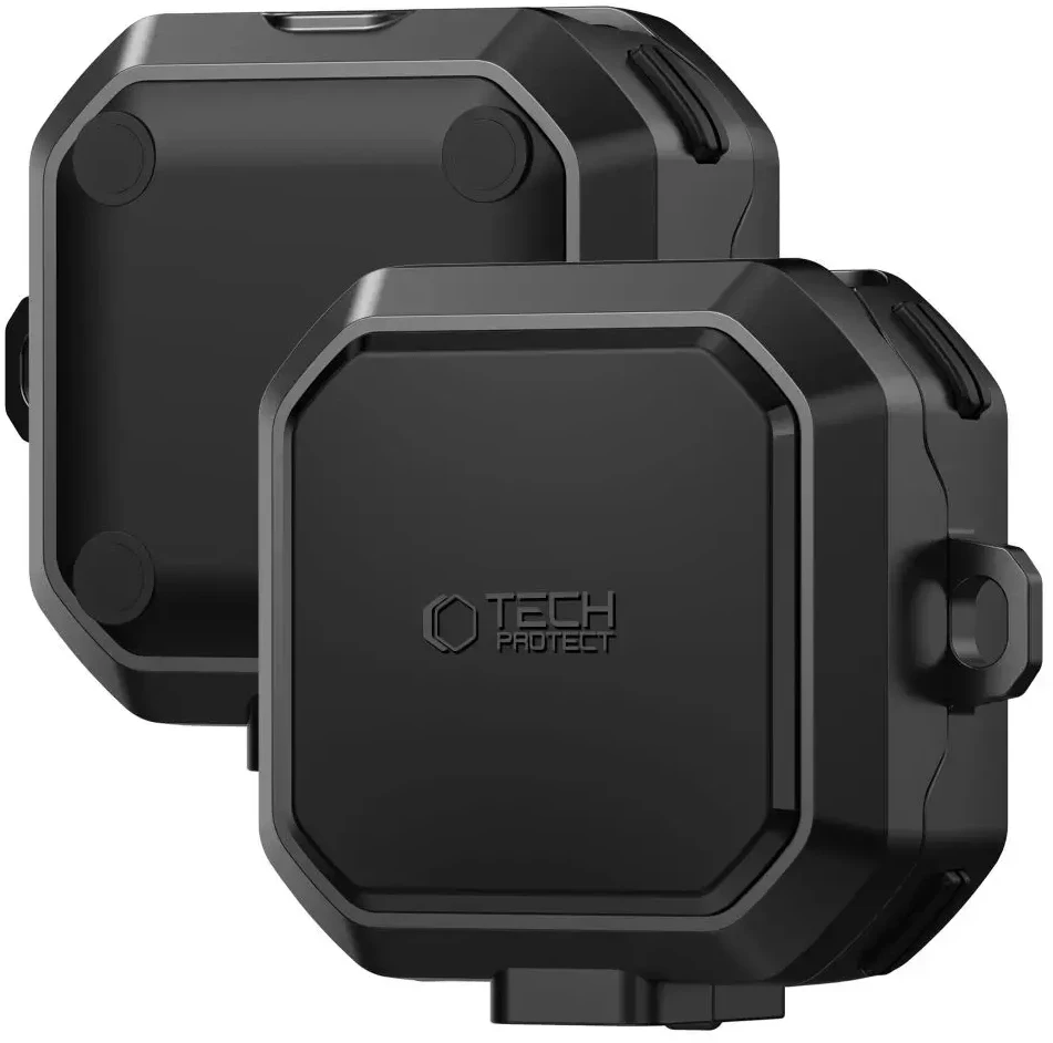 Dėklas Tech-Protect CARBONOX MagSafe SAMSUNG Samsung Galaxy BUDS 4 / 4 PRO juodos spalvos