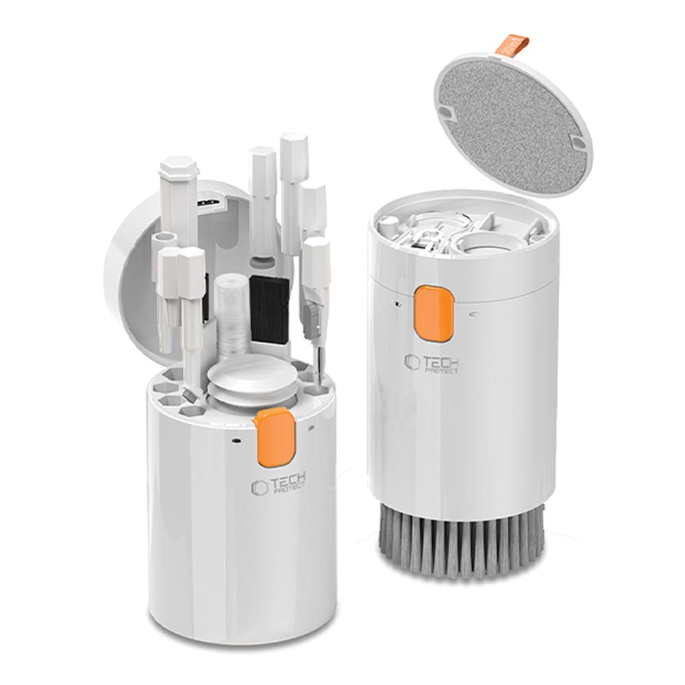 Valiklis Tech-Protect 20-in-1 Multifunctional Cleaning Kit for Phone, Planšetė, Nešiojamas kompiuteris, and Headphones - Baltas