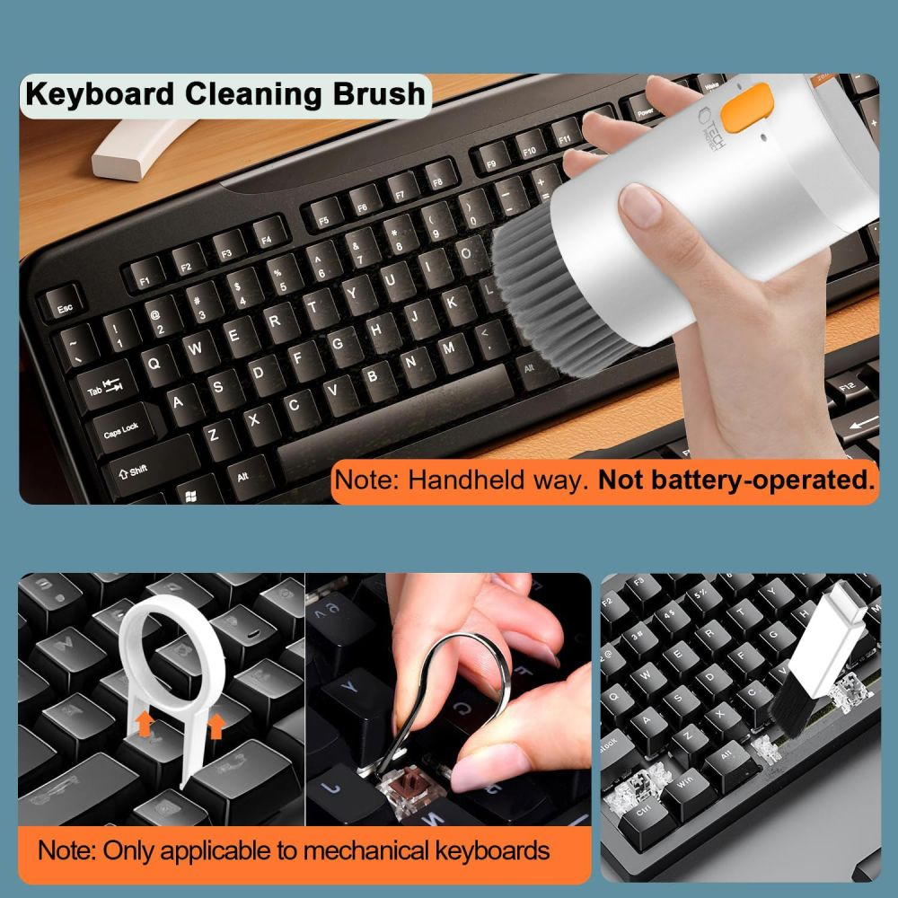 Valiklis Tech-Protect 20-in-1 Multifunctional Cleaning Kit for Phone, Planšetė, Nešiojamas kompiuteris, and Headphones - Baltas