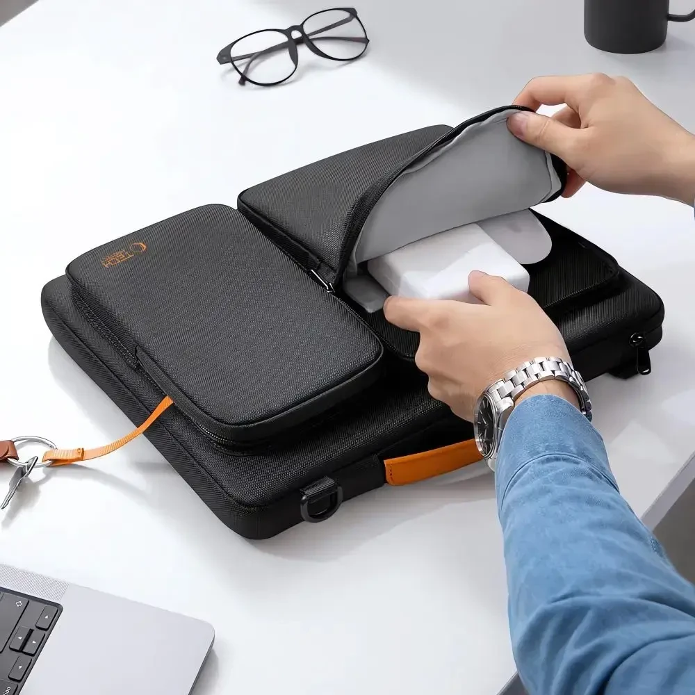 Tech-Protect Defender Bag for 15-16 Nešiojamas kompiuteris - Juodas and Oranžinis