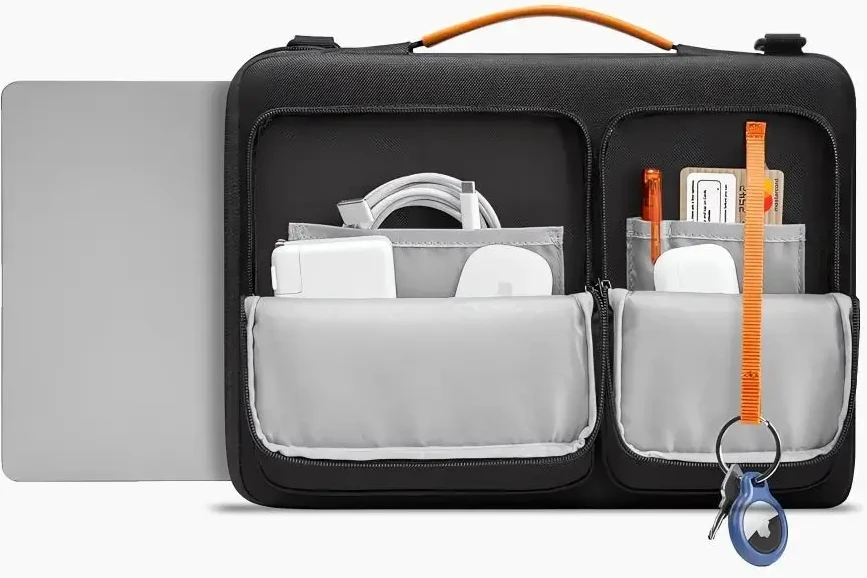 Tech-Protect Defender Bag for 15-16 Nešiojamas kompiuteris - Juodas and Oranžinis