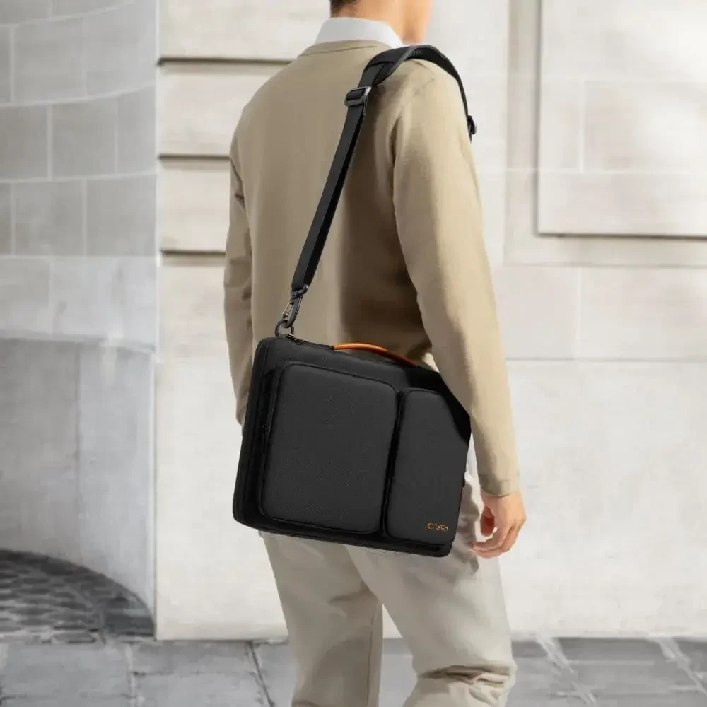 Tech-Protect Defender Bag for 15-16 Nešiojamas kompiuteris - Juodas and Oranžinis