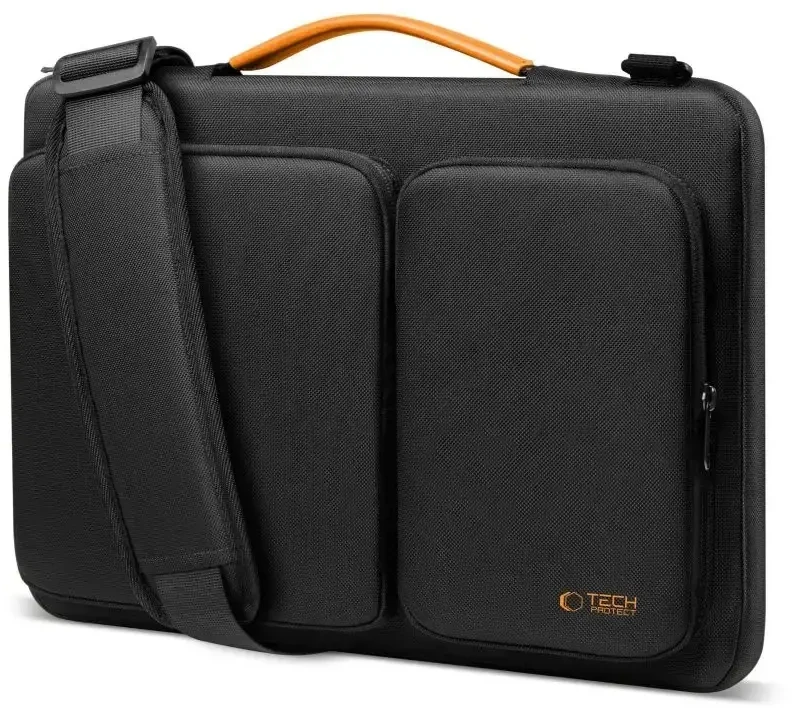 Tech-Protect Defender Bag for 15-16 Nešiojamas kompiuteris - Juodas and Oranžinis
