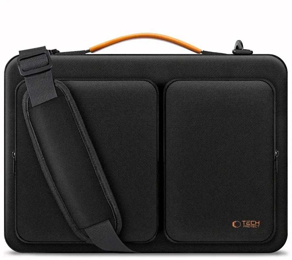 Tech-Protect Defender Bag for 15-16 Nešiojamas kompiuteris - Juodas and Oranžinis