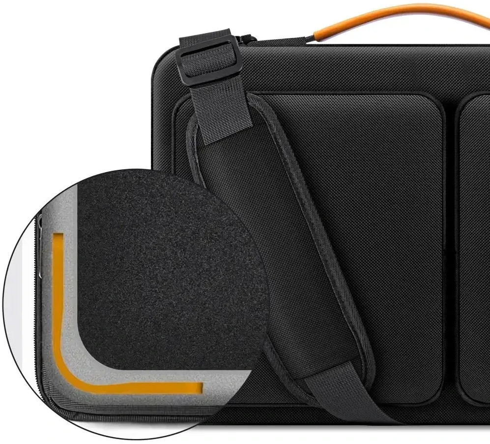 Tech-Protect Defender Bag for Nešiojamas kompiuteris 13-14 - Juodas and Oranžinis
