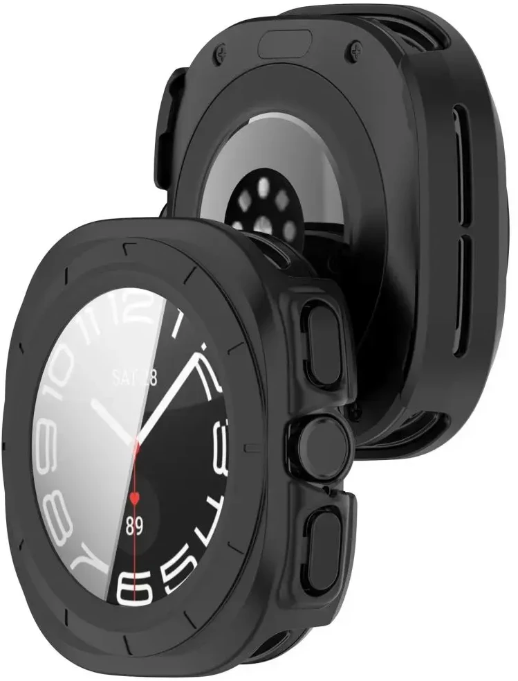 Tech-Protect DEFENSE 2-PACK SAMSUNG Samsung Galaxy WATCH ULTRA 2 2026 (47 MM) MATINĖ JUODA IR SKAIDRI