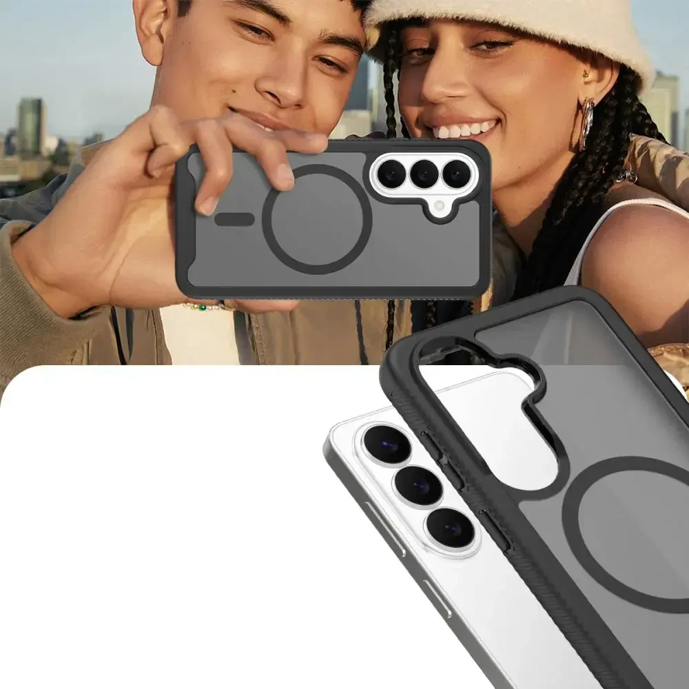 Dėklas Tech-Protect Defense MagSafe Samsung Galaxy S26 Matte juodos spalvos