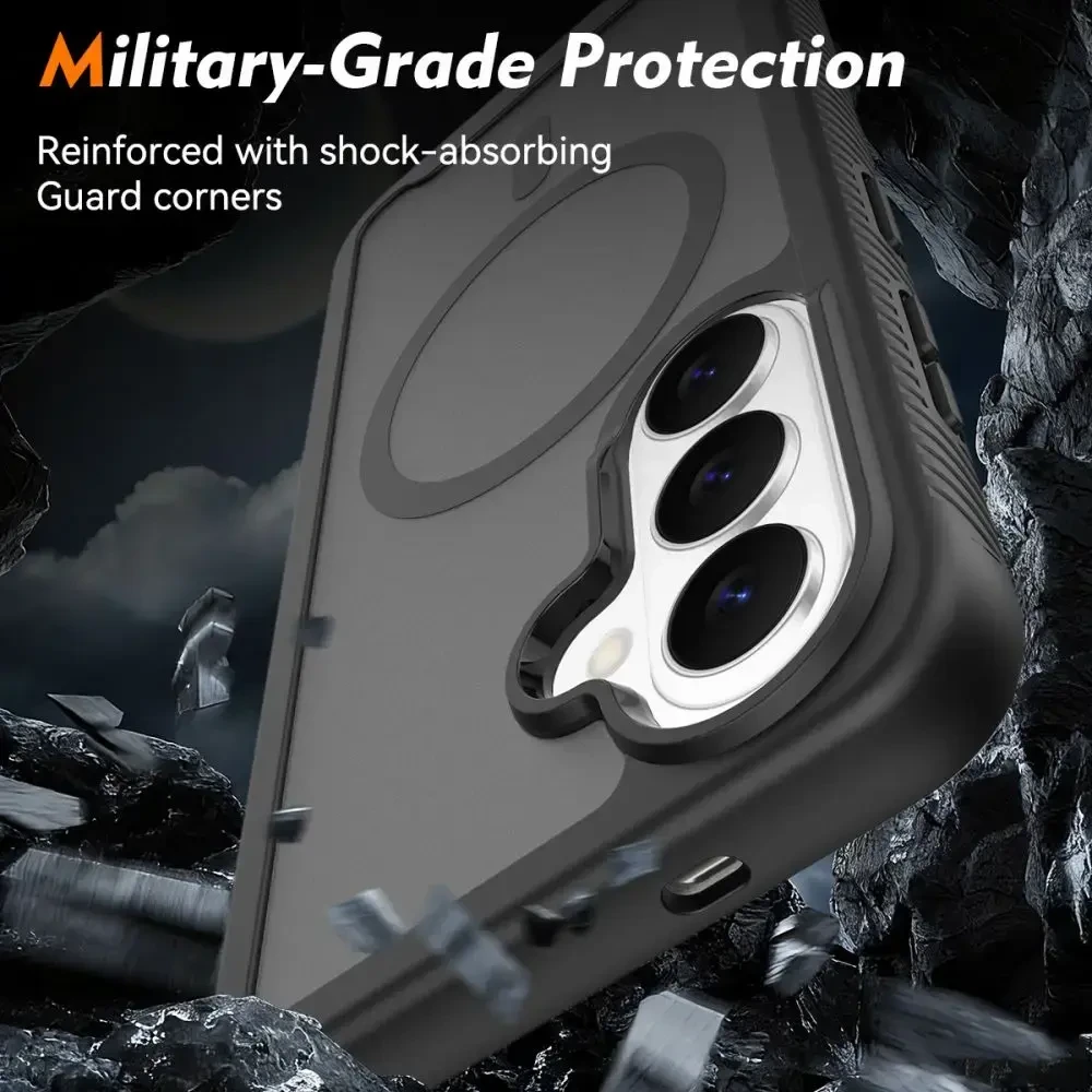 Dėklas Tech-Protect Defense MagSafe Samsung Galaxy S26 Matte juodos spalvos