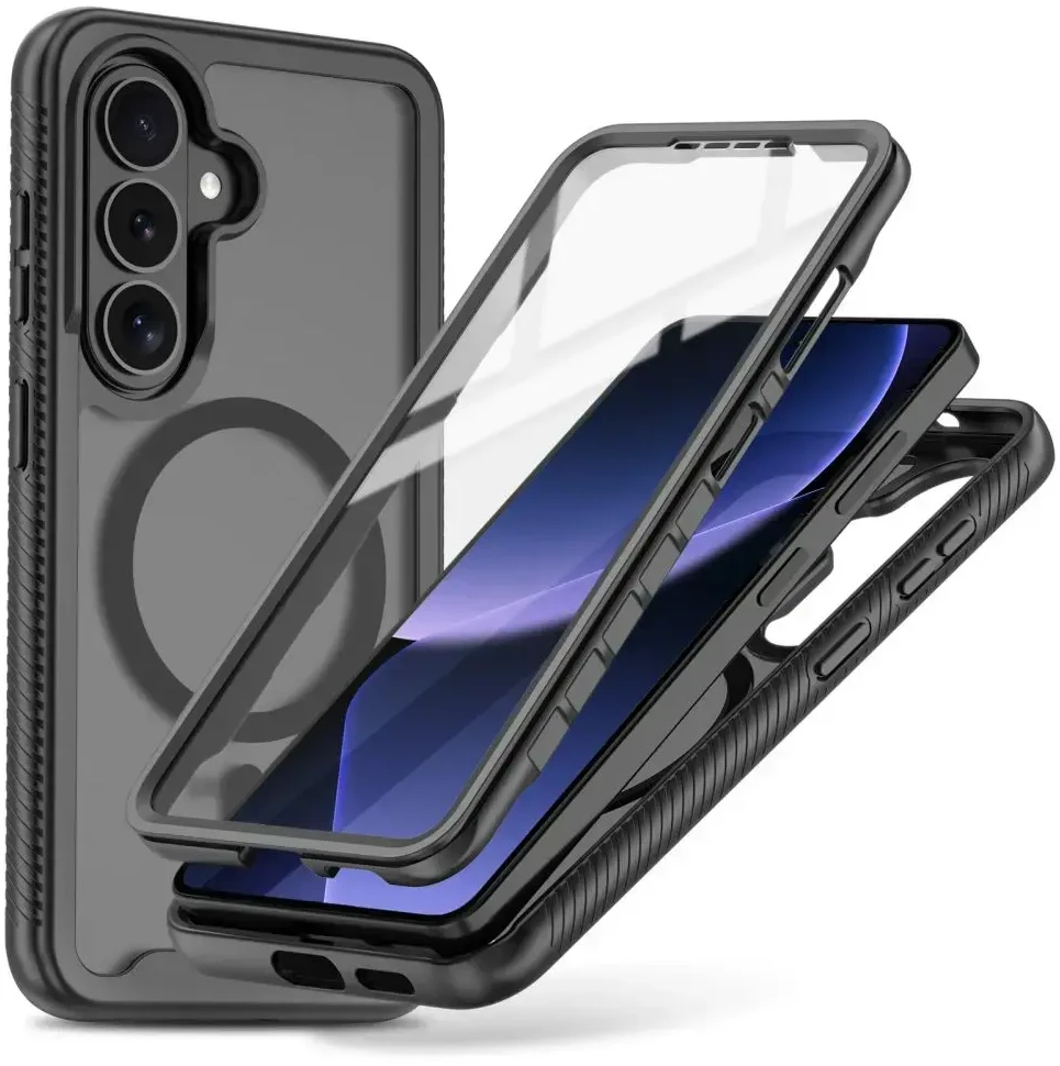 Dėklas Tech-Protect Defense MagSafe Samsung Galaxy S26 Matte juodos spalvos