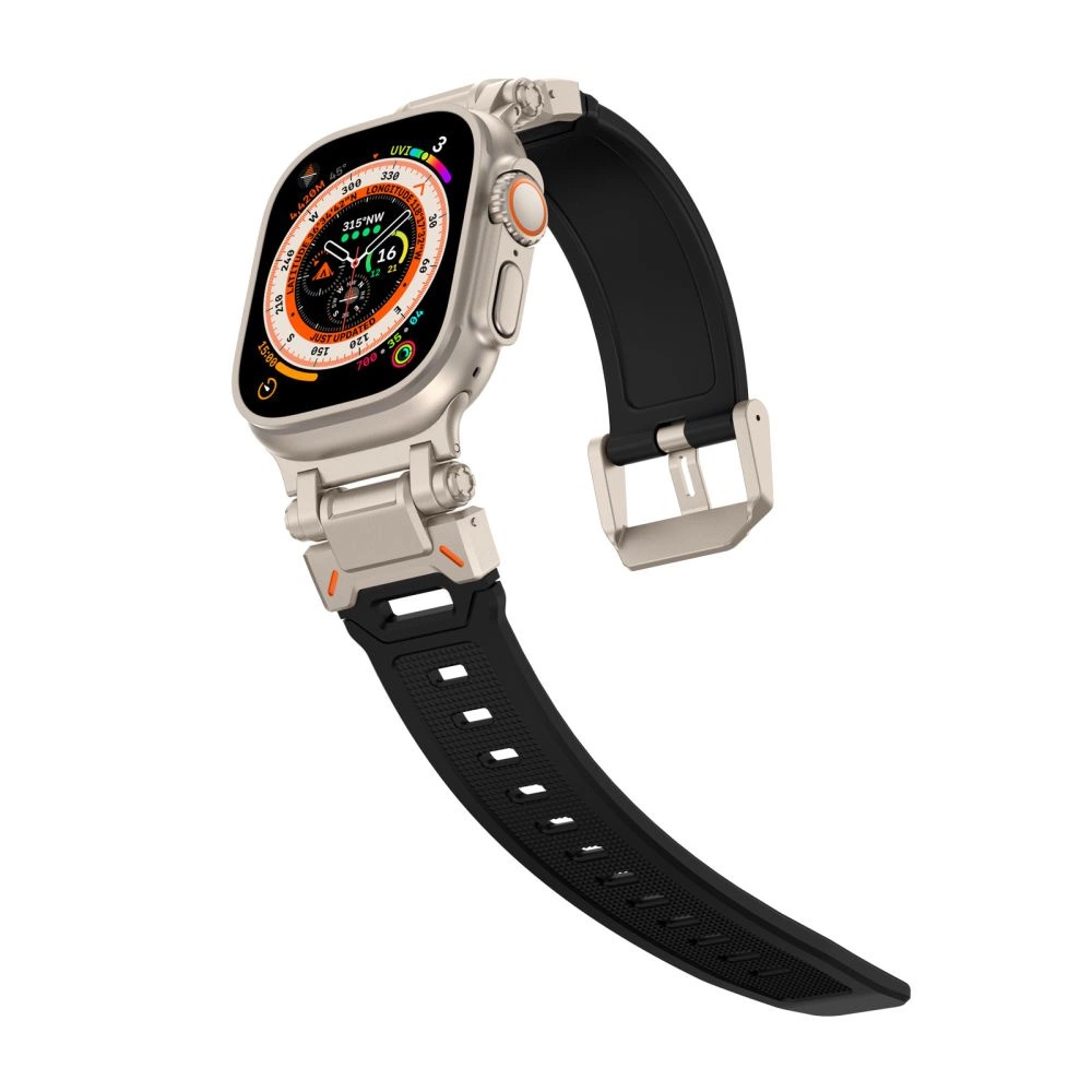 Apyrankė laikrodžiui Apple Watch 4 / 5 / 6 / 7 / 8 / 9 / SE / Ultra 1/2 (44 / 45 / 49 mm) Tech-Protect Delta Pro juodos spalvos-titanium