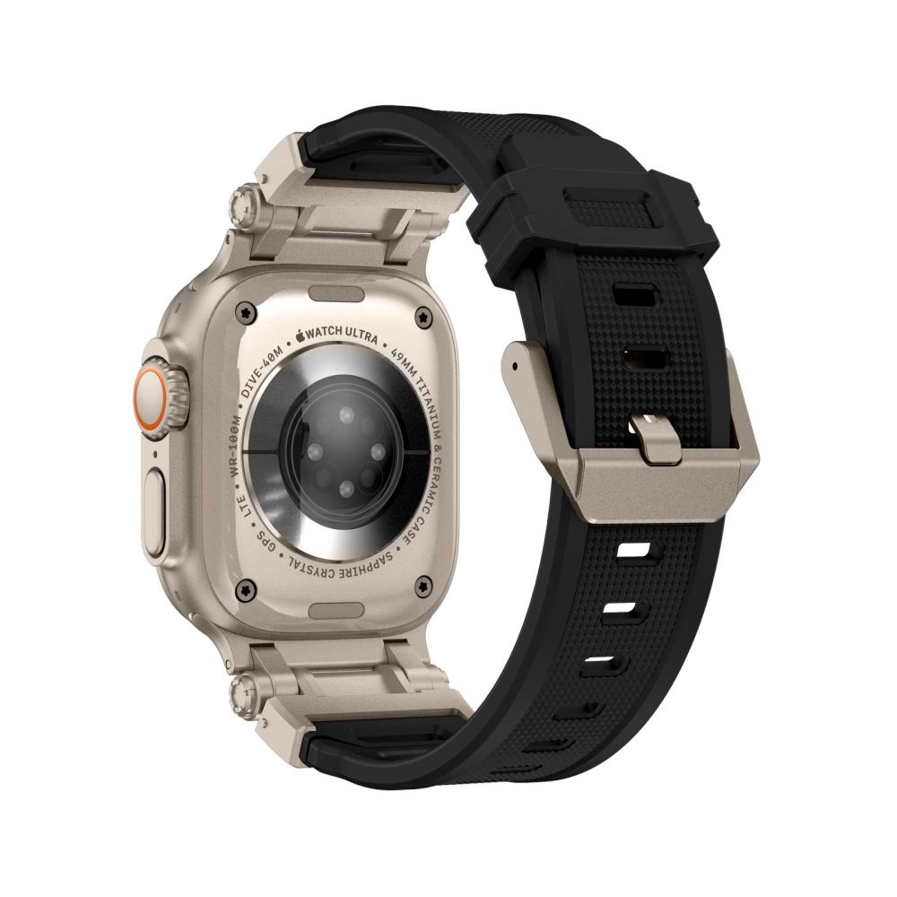 Apyrankė laikrodžiui Apple Watch 4 / 5 / 6 / 7 / 8 / 9 / SE / Ultra 1/2 (44 / 45 / 49 mm) Tech-Protect Delta Pro juodos spalvos-titanium