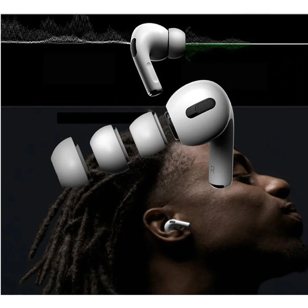 Ausinės „Tech-Protect“ ausinių antgaliai, skirti „AirPods Pro 3“, S / M / L dydžių, 3 vnt. pakuotėje - baltas