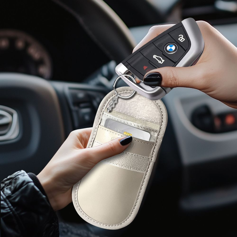 Dėklas Tech-Protect KLR100 RFID Blocking Car Key – dėkals gelsvos spalvos