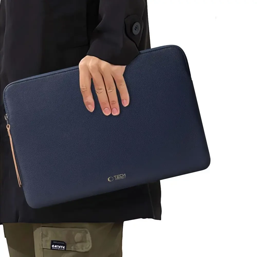 Tech-Protect Fleece Nešiojamas kompiuteris Bag 15-16 - Navy Mėlyna