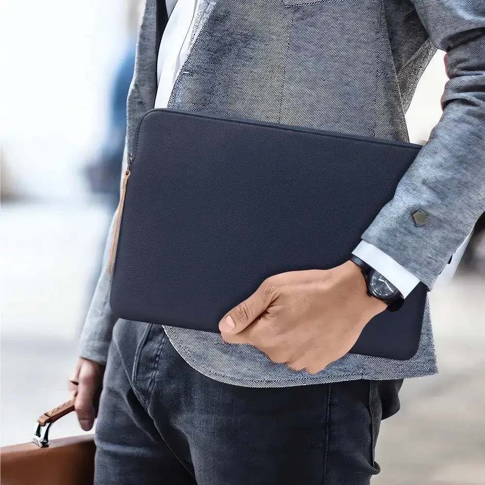 Tech-Protect Fleece Nešiojamas kompiuteris Bag 15-16 - Navy Mėlyna