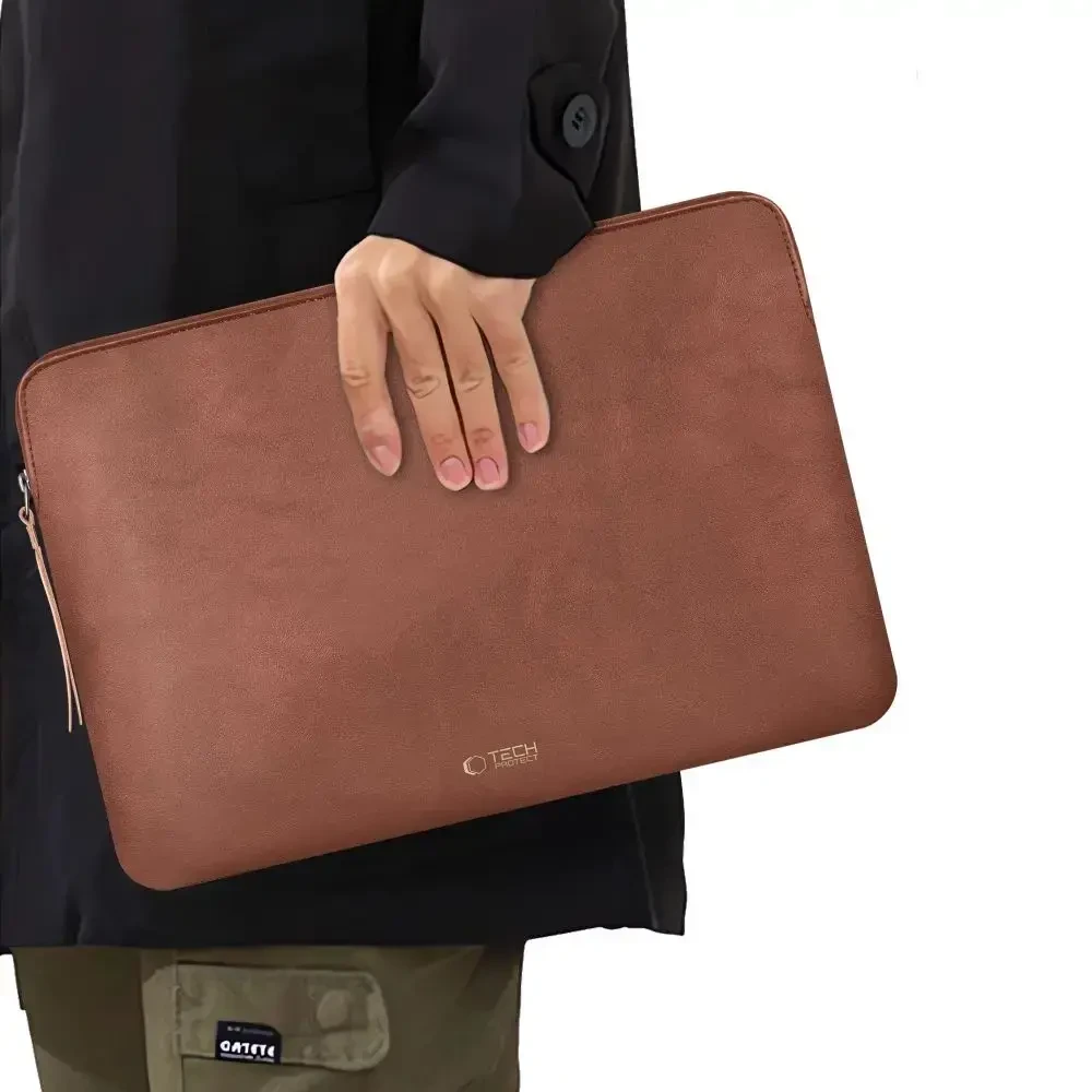 Tech-Protect Fleece Nešiojamas kompiuteris Bag 15-16 - Brown