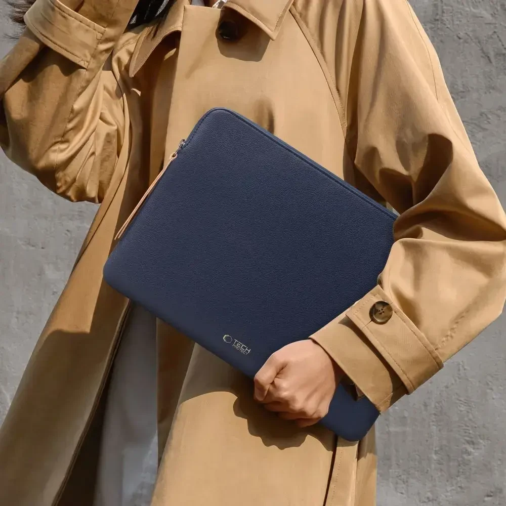 Tech-Protect Fleece Nešiojamas kompiuteris Bag 15-16 - Navy Mėlyna