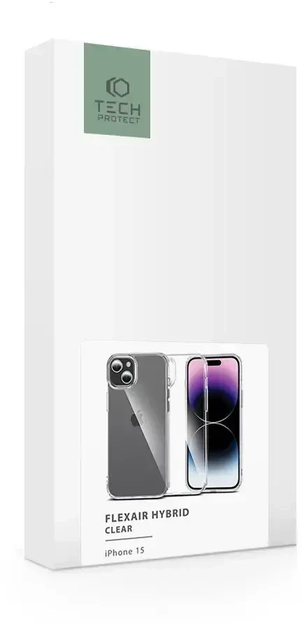 Tech-Protect FlexAir Hybrid Apple iPhone 15 – dėklas telefonui skaidrus